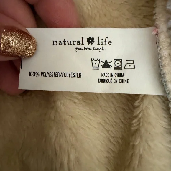 Natural Life Cozy Blanket Kimono Cardigan Vintage Rose Patchwork - Picture 13 of 13